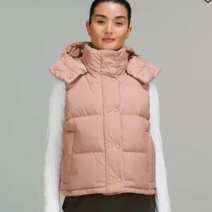 GUC Lululemon Wunder Puff Cropped Vest Pink Clay Sz 4